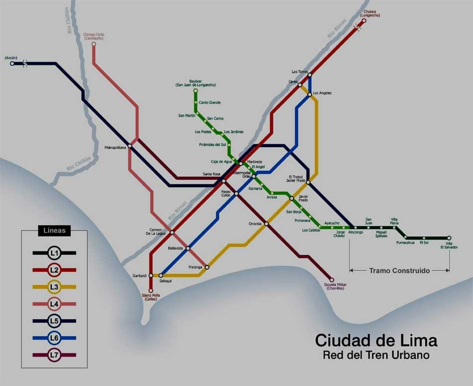 Lima peru mapa metro