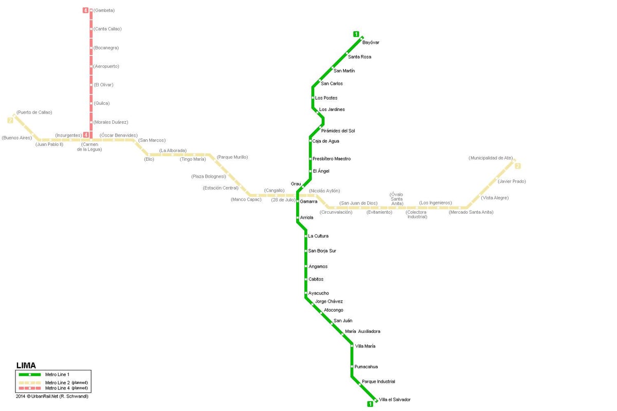 Mapa metra Lima 
