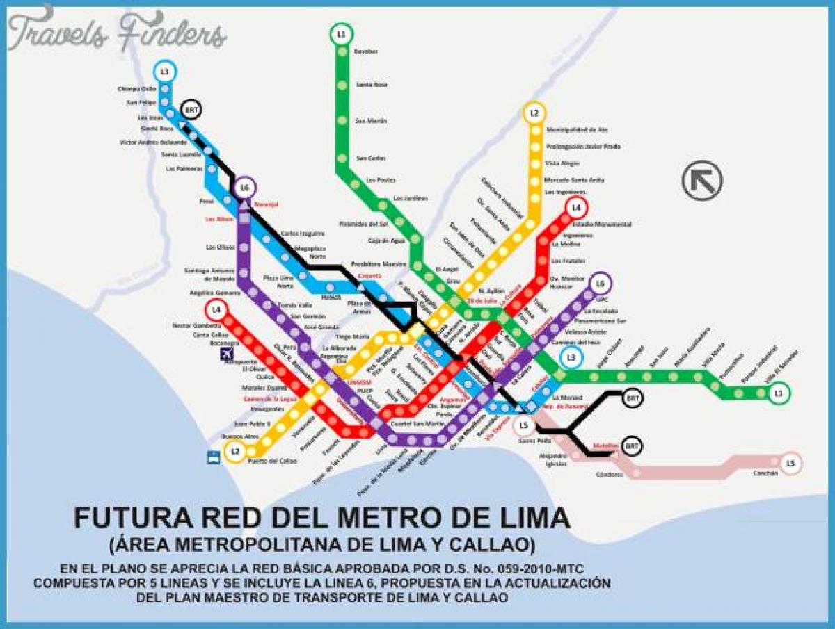 Mapa metropolitano Lima