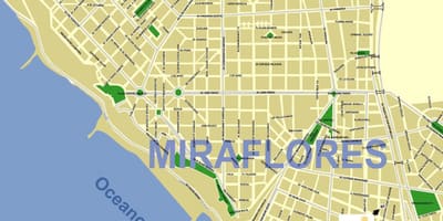 Mapa miraflores Lima peru